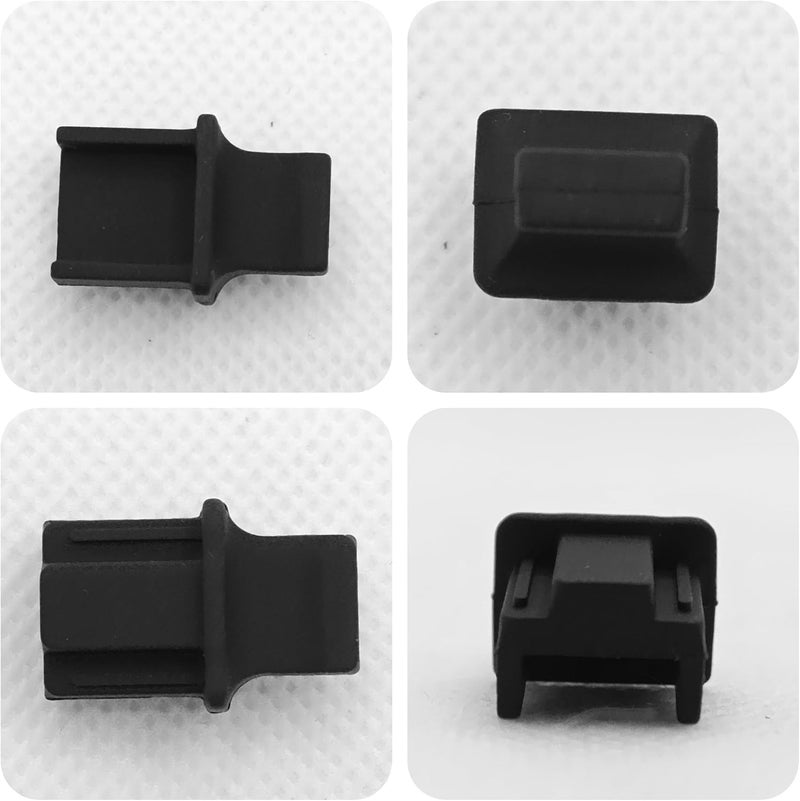 bociloy 30 قطعة غطاء غبار RJ45، واقيات منفذ إيثرنت سيليكون لحماية فتحات الشبكة، أغطية حماية جاك LAN للمعدات النحاسية والألياف، أسود - Image 3